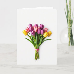Frühlingsblumenstrauß leere Karte