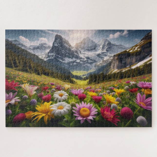 Frühlingsblut - atemberaubende Landschaftliche Lan Puzzle (Horizontal)