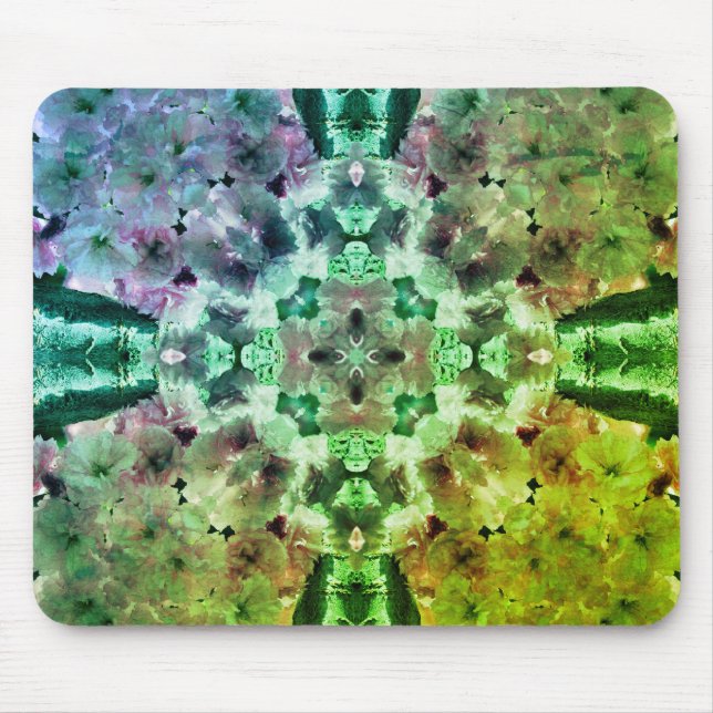 Frühlingsblüte Blume Abstrakte Blumenkunst Mousepad (Vorne)