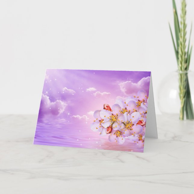 Frühlingsblüte Feiertagskarte (Vorderseite)