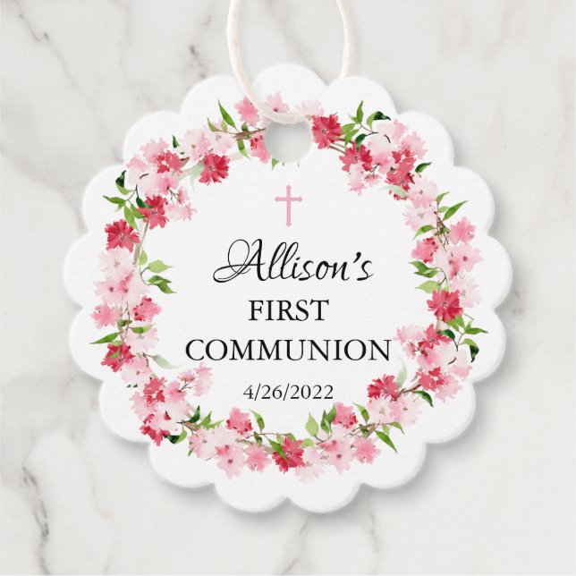 Frühlingsblüte florale Kommune Geschenkanhänger (Vorderseite)