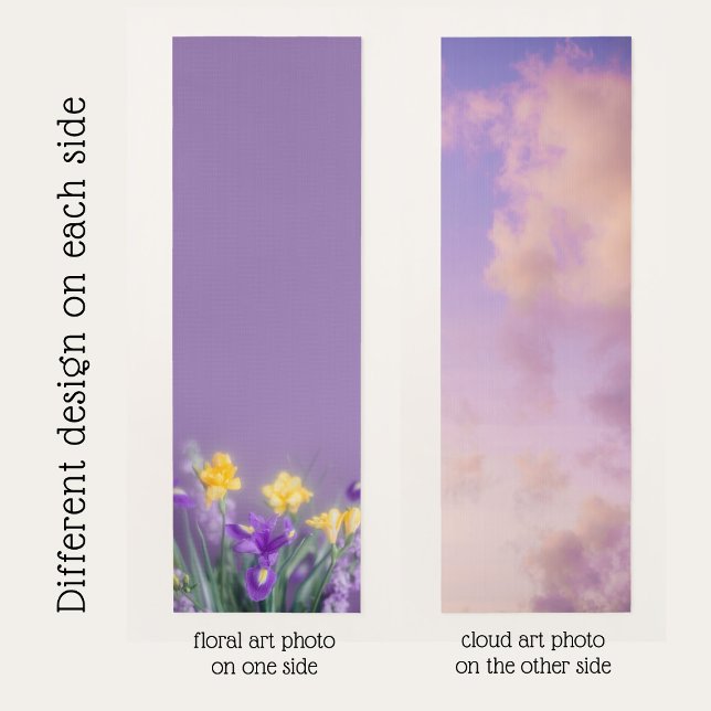 Frühlingsblüte & Lavendel Himmel Reversible Yogamatte (Von Creator hochgeladen)