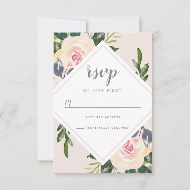 Frühlingsblüte | RSVP-Hochzeitkarte RSVP Karte (Vorderseite)