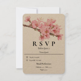 Frühlingsblüte RSVP-Karte Karte