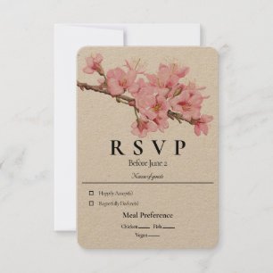 Frühlingsblüte RSVP-Karte Karte