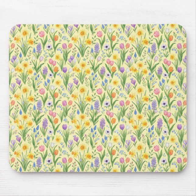 Frühlingsblüten-Ausbruchs-Muster Mousepad (Vorne)