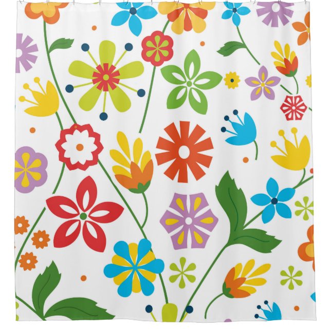 Frühlingsblüten Duschvorhang (Vorderseite)