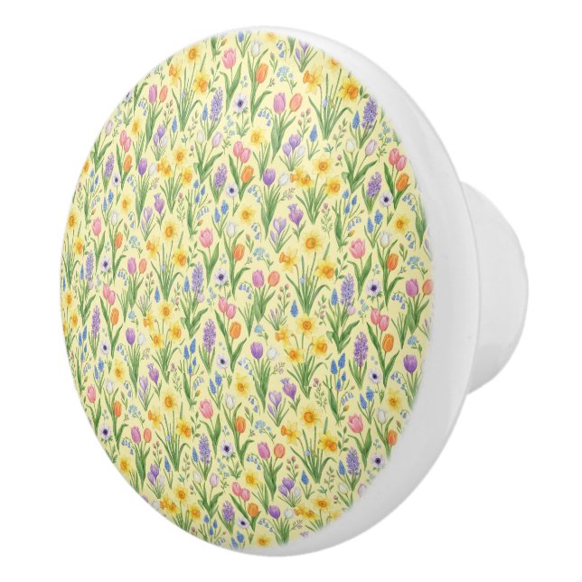 Frühlingsblüten-Explosion-Muster Keramikknauf (Rechts)