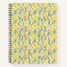 Frühlingsblüten-Explosion-Muster Notizbuch