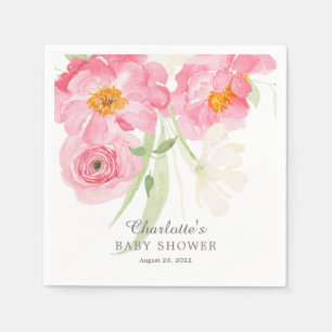 Frühlingsblüten florale Babydusche Napkins Serviette