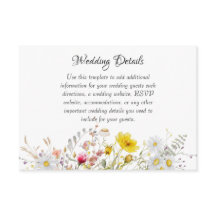 Frühlingsblüten-Hochzeit-Beilagekarten