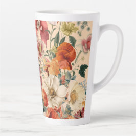 Frühlingsblüten im Blut mit Schmetterlingen Milchtasse