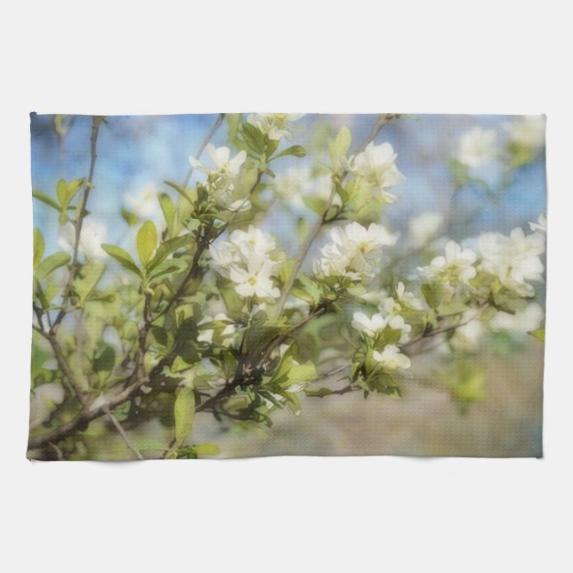 Frühlingsblüten Kunst Küchenhandtuch Geschirrtuch (Horizontal)