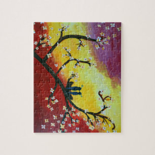 Frühlingsblüten, Liebe, Vögel und Blüten Puzzle