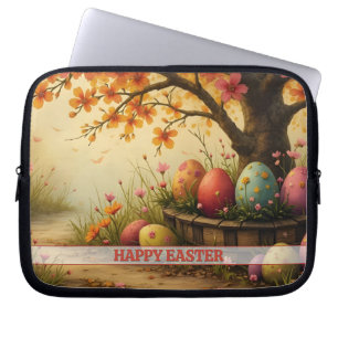 Frühlingsblüten-Magie mit Oster-Ei-Pracht Laptopschutzhülle