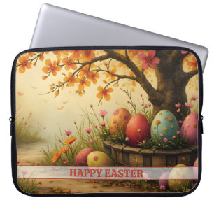 Frühlingsblüten-Magie mit Oster-Ei-Pracht Laptopschutzhülle