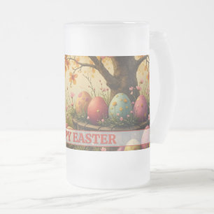 Frühlingsblüten-Magie mit Oster-Ei-Pracht Mattglas Bierglas