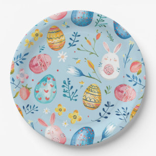 Frühlingsblüten-Ostern 4 Pappteller