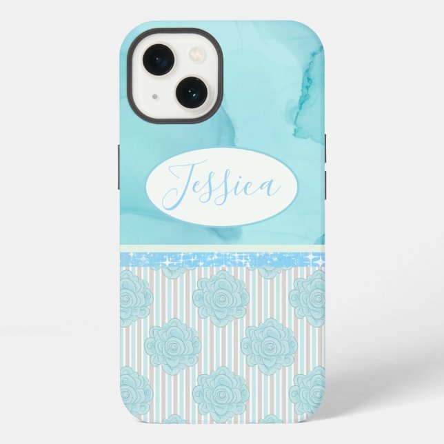 Frühlingsblütendesign iPhone Hülle (Rückseite)