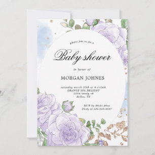 Frühlingsblütenelegante Babydusche Einladung