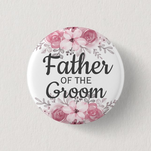 Frühlingsblütenvater der Groomschaltfläche Button (Vorderseite)