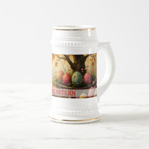 Frühlingsblütenzauber mit Ostereierpracht Bierglas