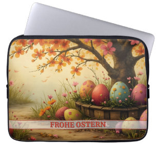 Frühlingsblütenzauber mit Ostereierpracht Laptopschutzhülle
