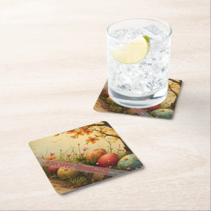 Frühlingsblütenzauber mit Ostereierpracht Untersetzer