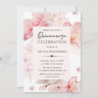 Frühlingsbrasse im Wasser Quinceanera Einladung