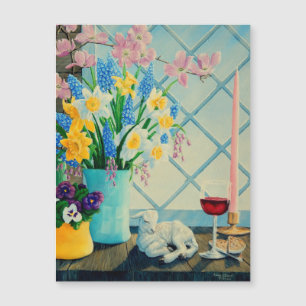 Frühlingsbrot, Blume, Gottholz, Wein/Brot Magnetkarte