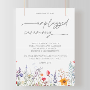 Frühlingsbunte Wildblumen-Unplugged-Zeremonie  Poster