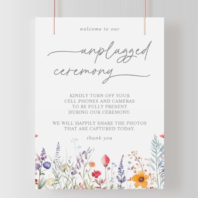 Frühlingsbunte Wildblumen-Unplugged-Zeremonie  Poster (Von Creator hochgeladen)