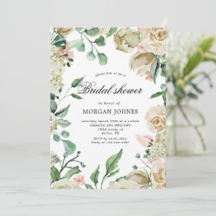 Frühlingscreme Blumendusche Einladung