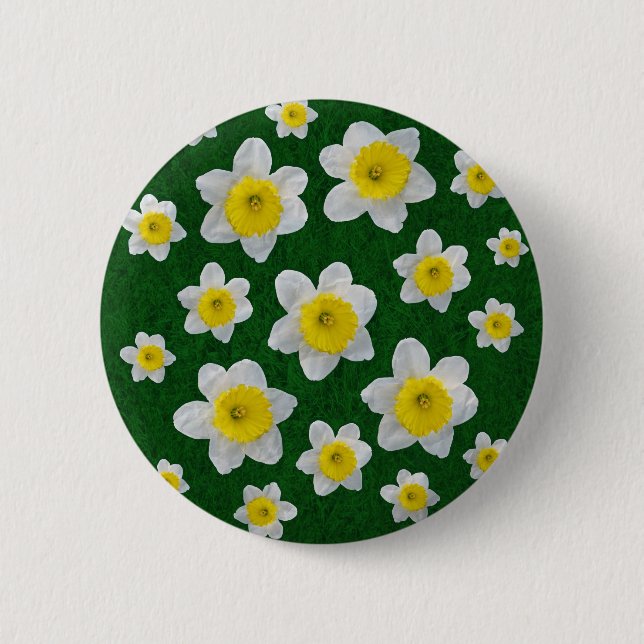 Frühlingsdaffodien Button (Vorderseite)