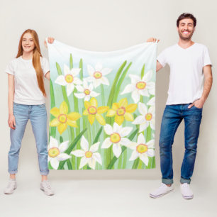 Frühlingsdaffodien Fleecedecke