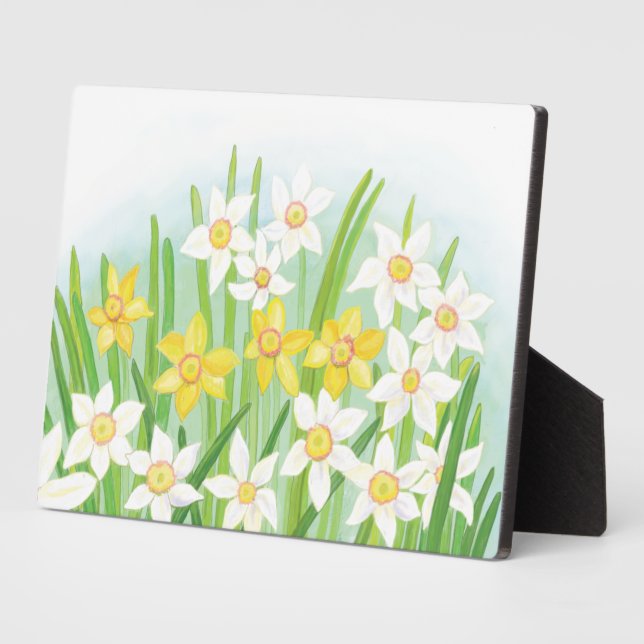 Frühlingsdaffodien Fotoplatte (Seite)
