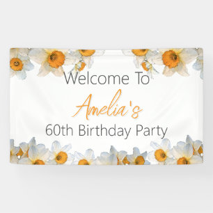 Frühlingsdaffodien jeden Geburtstag Banner