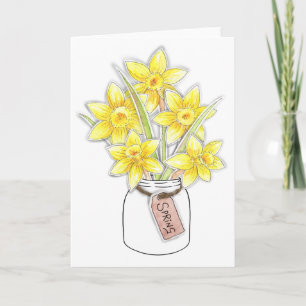 Frühlingsdaffodien Karte