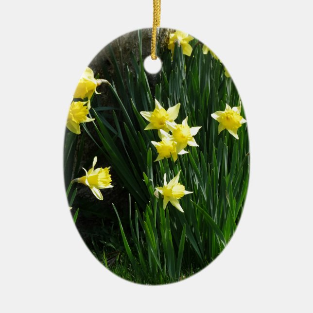Frühlingsdaffodien Keramik Ornament (Vorne)