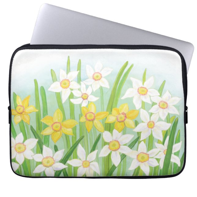 Frühlingsdaffodien Laptopschutzhülle (Vorderseite)