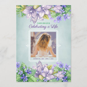 Frühlingsdenkmal feiert ein Life Lilac-Foto Einladung