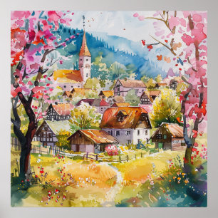 Frühlingsdorf Poster