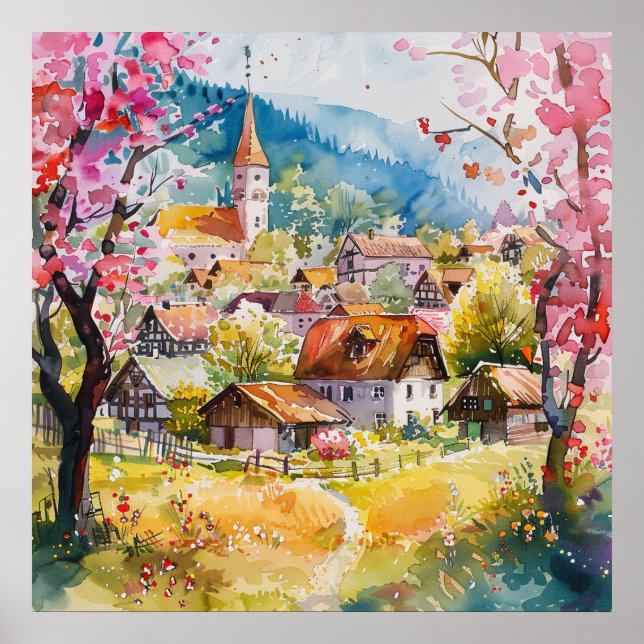 Frühlingsdorf Poster (Vorne)