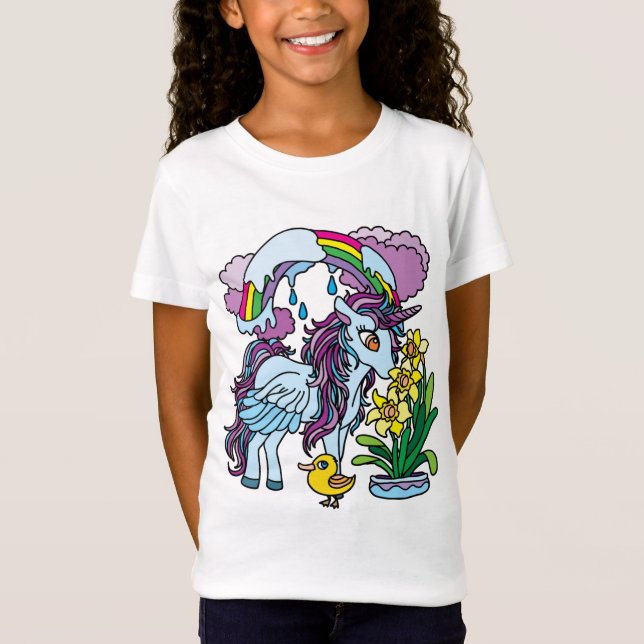 Frühlingsdüdel und Einhorn T-Shirt (Vorderseite)
