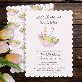 Frühlingsdusche Blume Bride Pink Brautparty Einladung