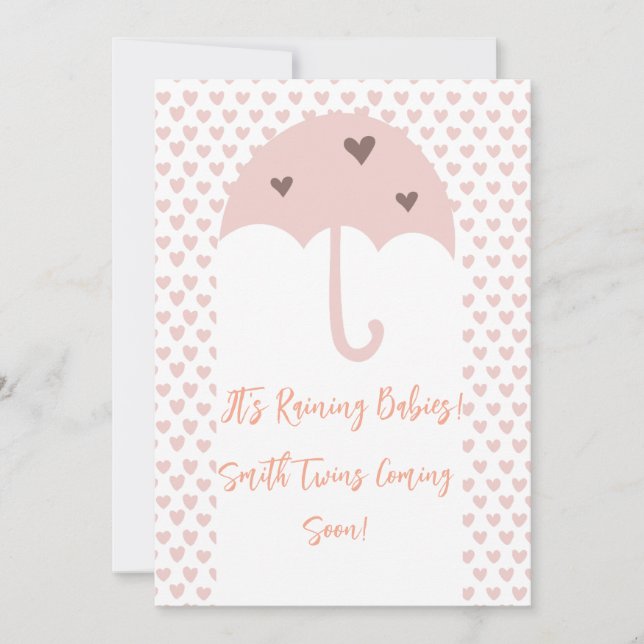 Frühlingsduschen Twin Pregnancy Ankündigung (Vorderseite)