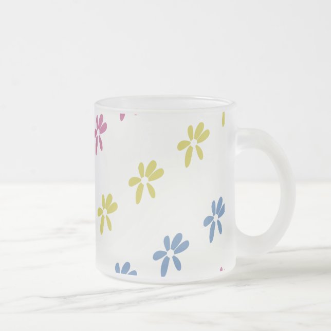 Frühlingserie Blume farbenfroh rosa Gelb Mattglastasse (Rechts)
