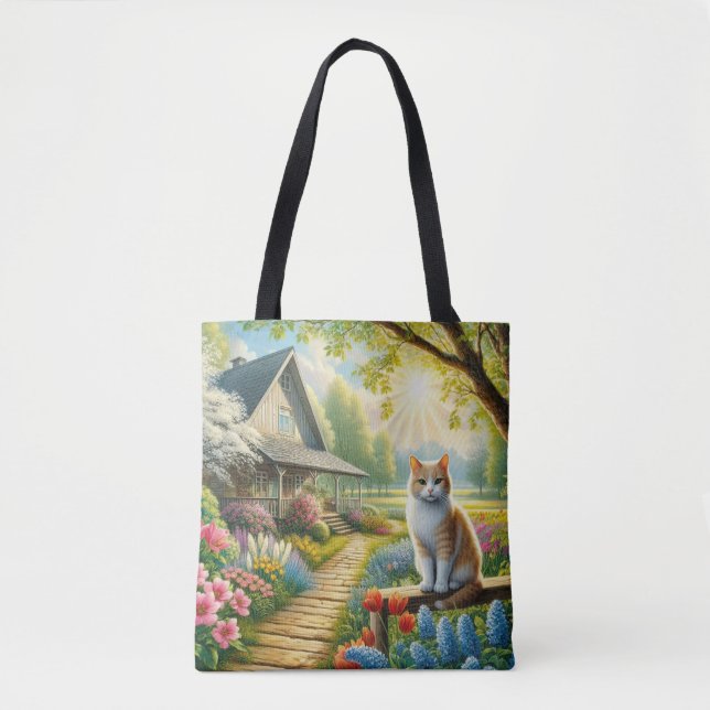 Frühlingserie Hütte/Garten & Katze (Vorderseite)