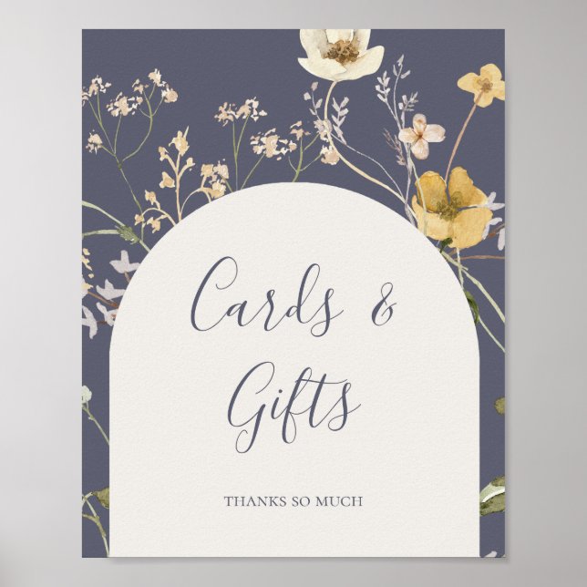 Frühlingserie Wildblume Lila Karten und Geschenke Poster (Vorne)