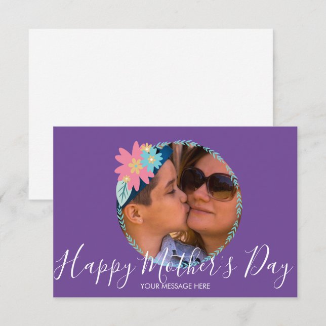 Frühlingserlebnis Grünen Glückwunsch Muttertagskar Karte (Vorne/Hinten)